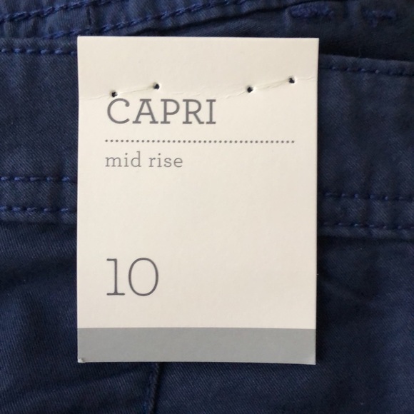 Style & Co Navy Blue Mid Rise Capris Size 10 NWT - Picture 8 of 8